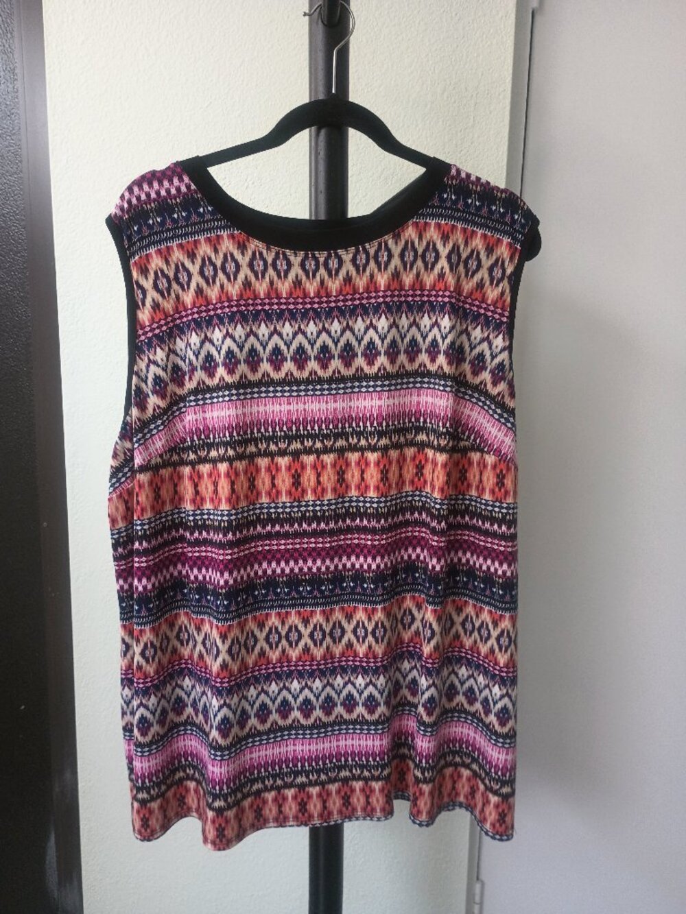 ALYX 3x Plus Sleeveless Long Tank Multicolor Geometric Pattern 22w/24w